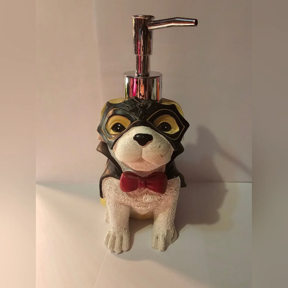 Dracula Halloween Decor Dog Soap Dispenser - Black and Red Bathroom Decor Style